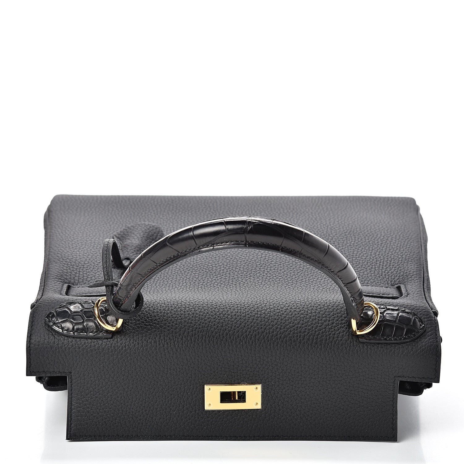 Hermes Togo Matte Alligator Kelly Retourne Touch 28 Black 13 of 39