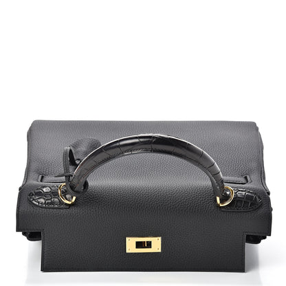 Hermes Togo Matte Alligator Kelly Retourne Touch 28 Black 13 of 39
