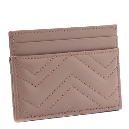 Gucci Calfskin Matelasse GG Marmont Card Holder Porcelain Rose 3 of 6