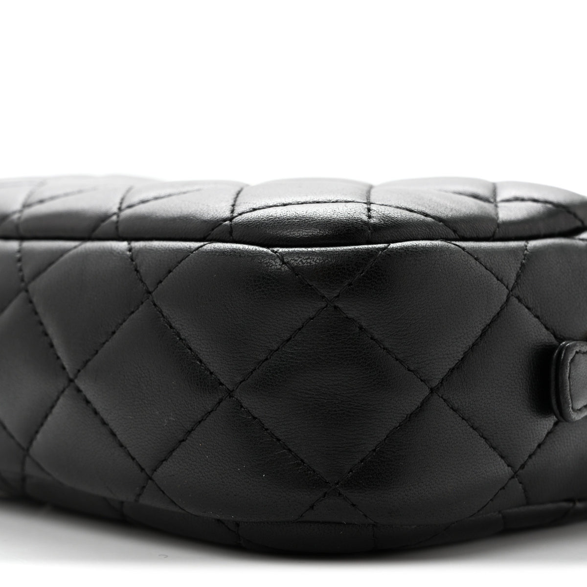 Lambskin Quilted Small Timeless Camera Case Black