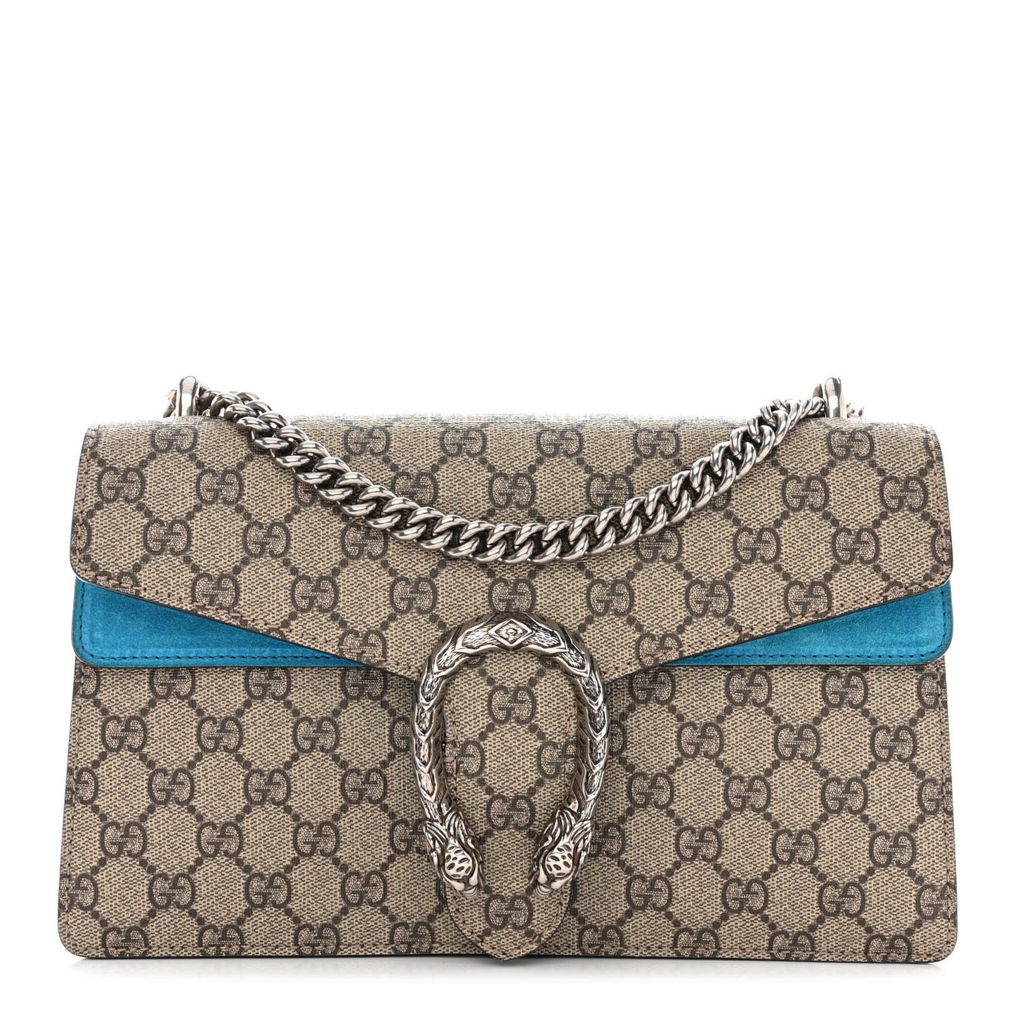 GG Supreme Monogram Small Dionysus Shoulder Bag Bright Turquoise