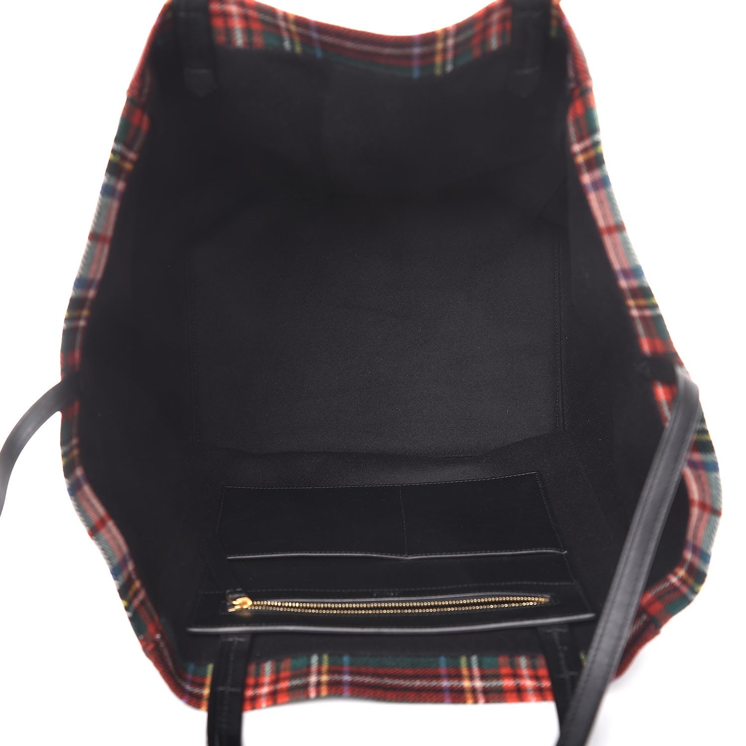 Celine Tartan Felt Plaid Medium Horizontal Cabas Phantom Red Blue 5 of 7