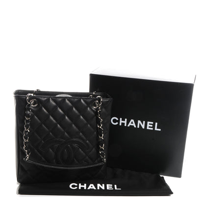 Chanel Caviar Petit Shopping Tote PST Black 5 of 8