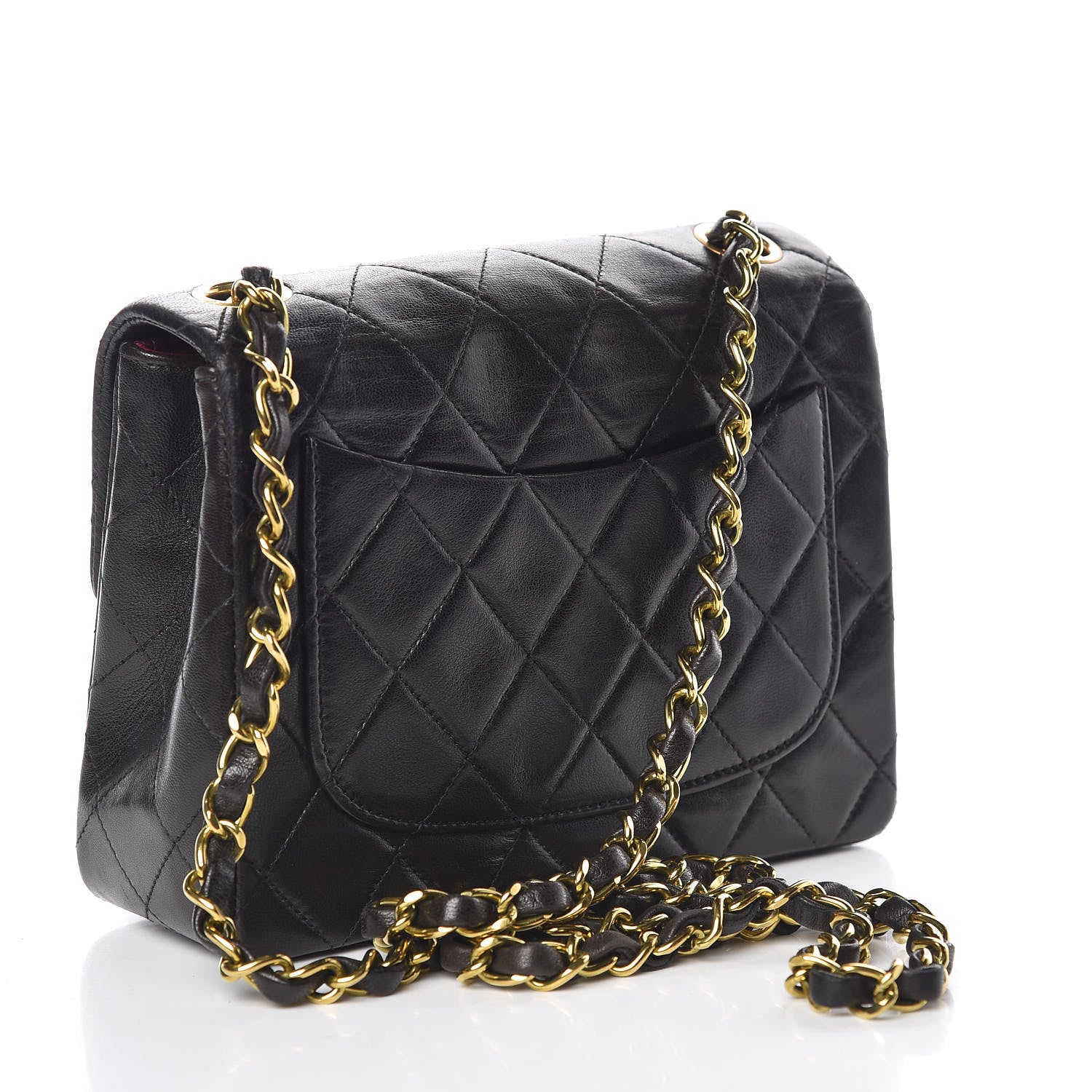 Chanel Lambskin Quilted Mini Square Flap Black 3 of 10