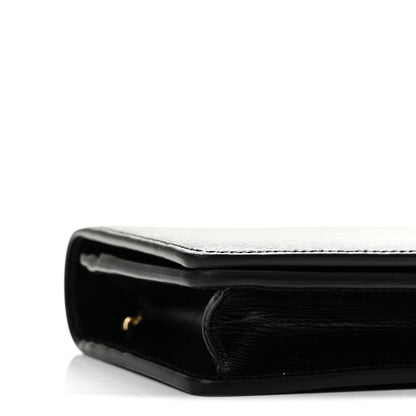 Gucci Textured Calfskin Script Logo Wallet On Chain Black 7 of 10