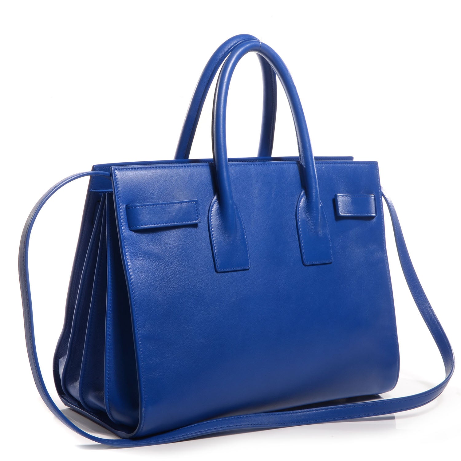Saint Laurent Leather Small Sac de Jour Royal Blue 3 of 8