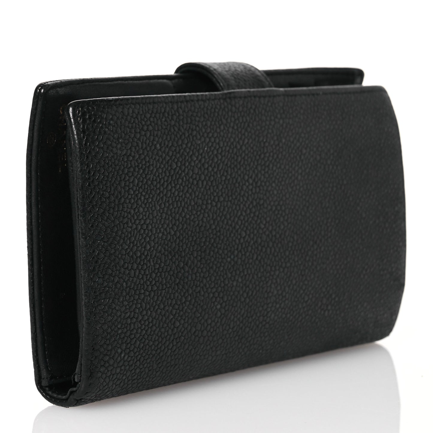Caviar Timeless CC Zipped Pocket Wallet Black