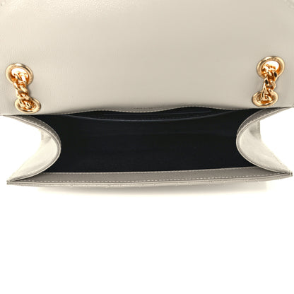 Saint Laurent Grain De Poudre Textured Mixed Matelasse Medium Triquilt Monogram Satchel Crema Soft 5 of 11