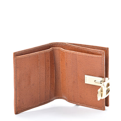 Gucci Monogram Buckle Compact Wallet Brown 5 of 16