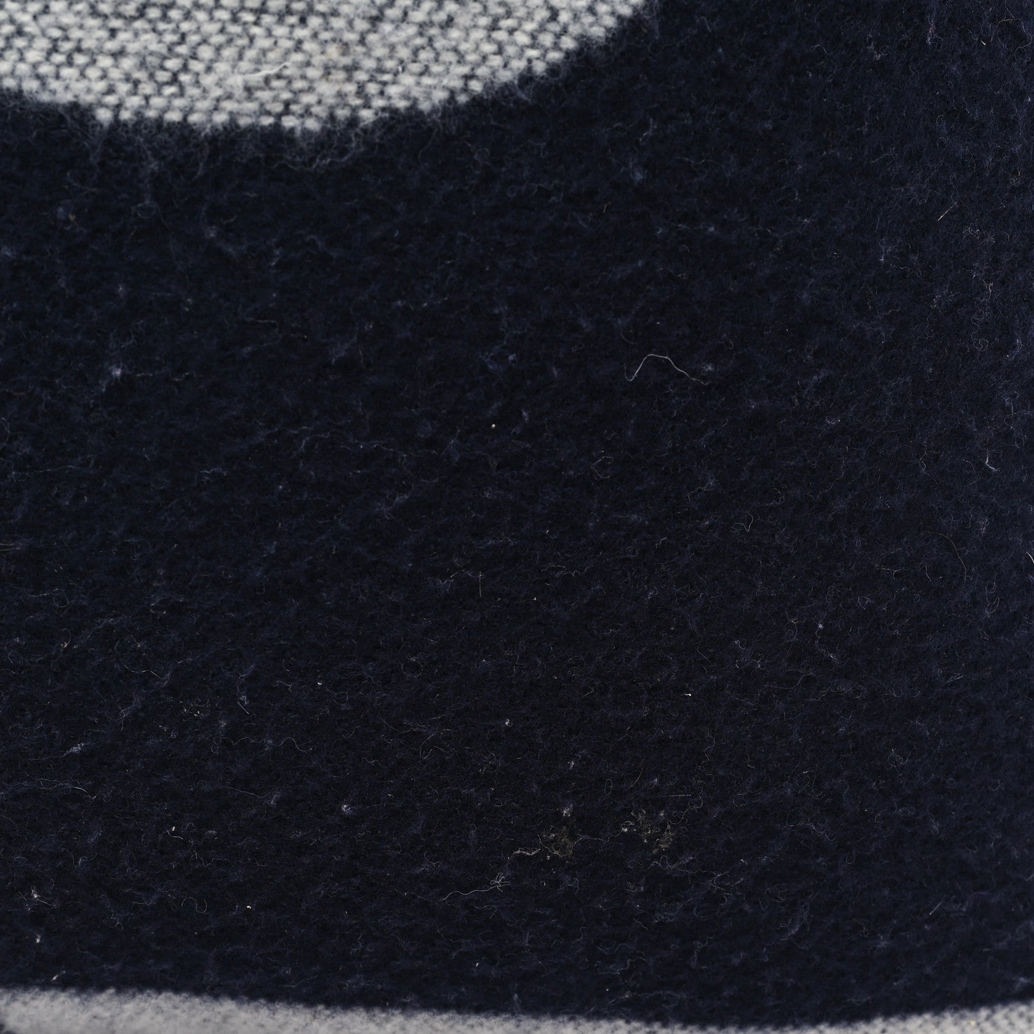 Chanel Merino Wool Cashmere CC Pillow Navy Grey 4 of 4