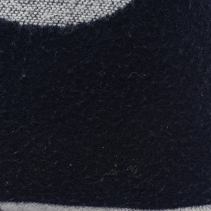 Chanel Merino Wool Cashmere CC Pillow Navy Grey 4 of 4