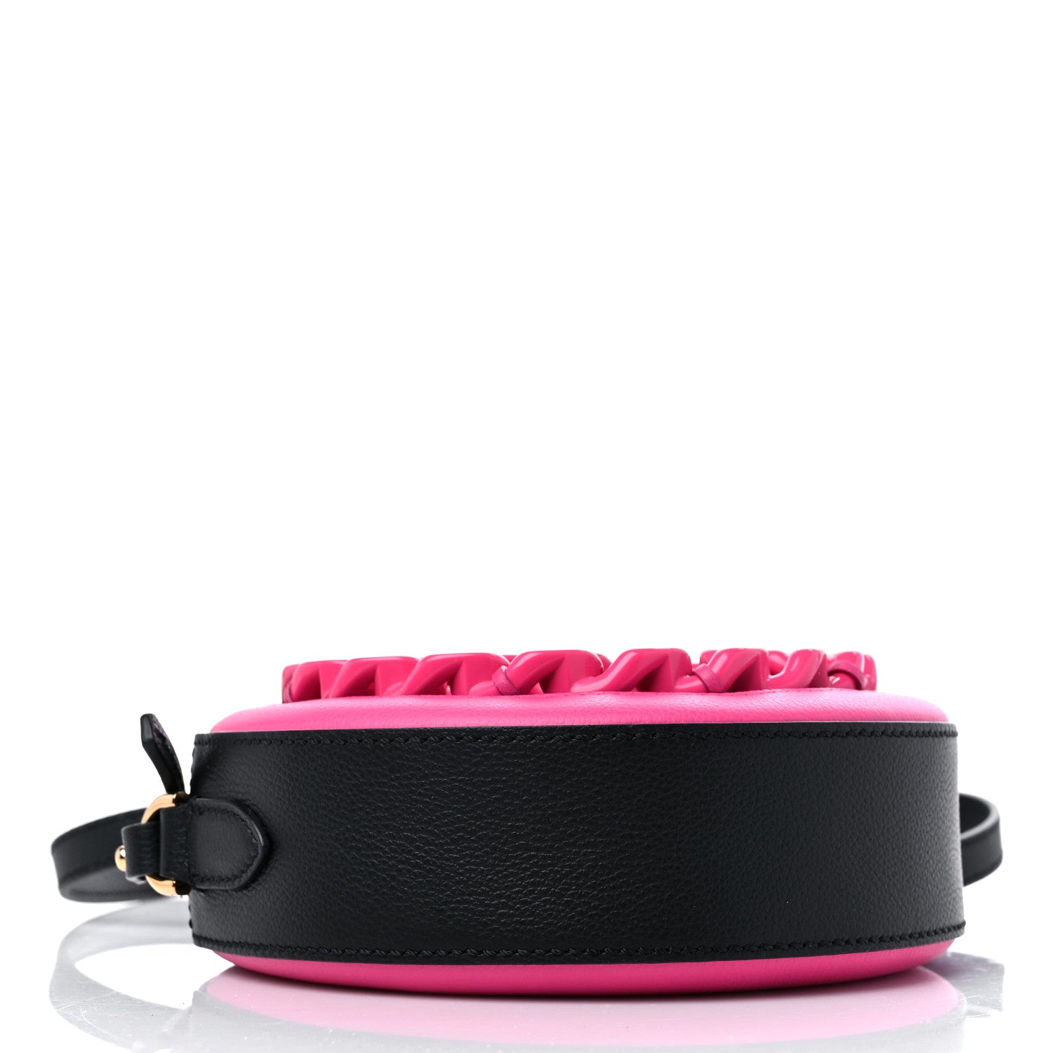 Versace Calfskin Mini La Medusa Chain Round Crossbody Bag Fuchsia 4 of 8