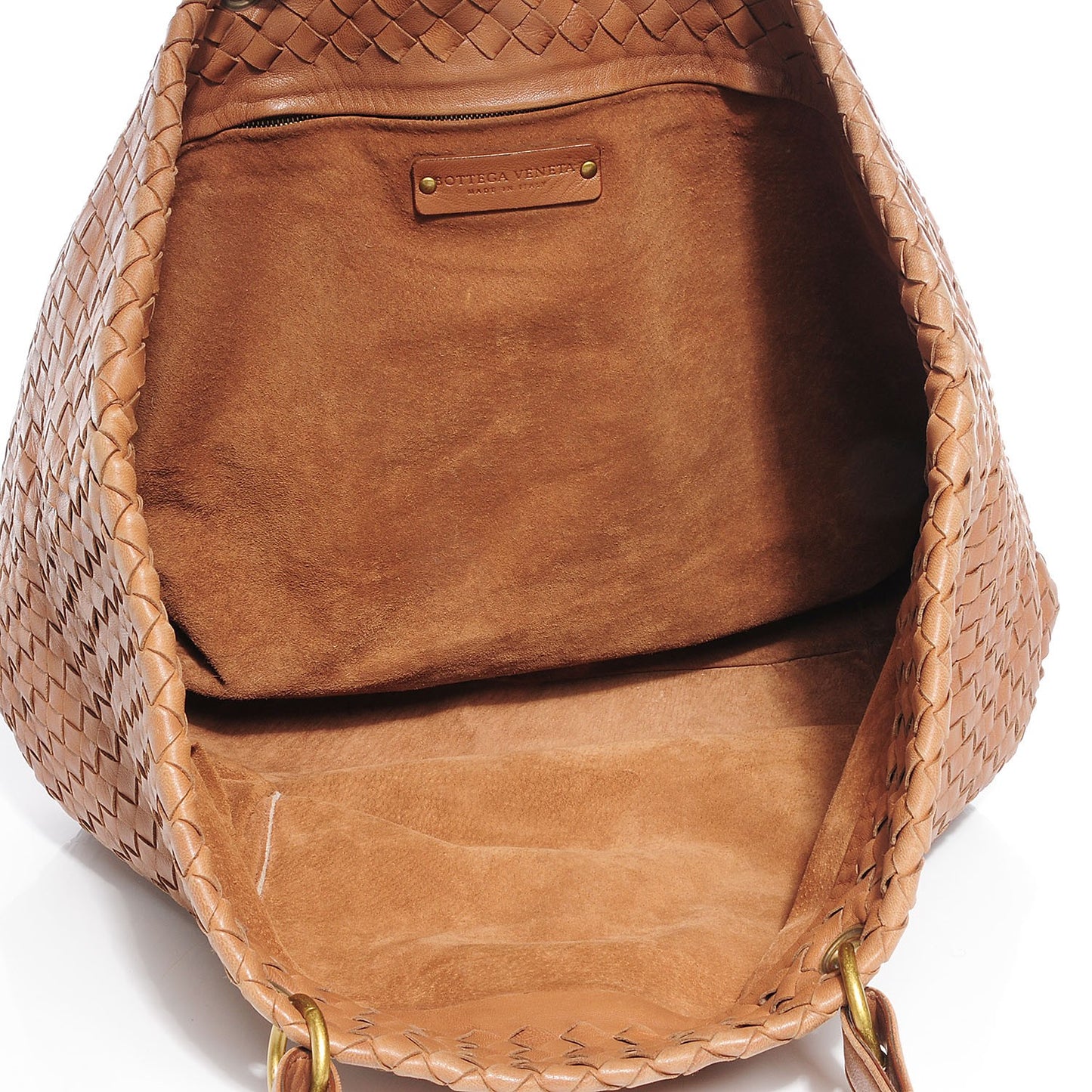 Nappa Intrecciato Large Capri Tote Noce