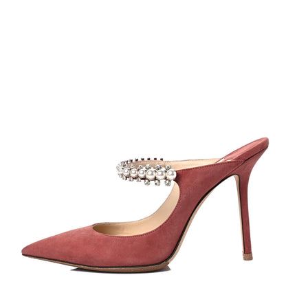 Jimmy Choo Suede Bing 100 Pumps 39.5 Dark Blush 1 of 8