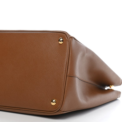 Prada Saffiano Lux Large Galleria Double Zip Tote Caramel 9 of 10