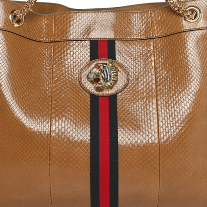 Gucci Snakeskin Rajah Chain Tote Cuir 9 of 14