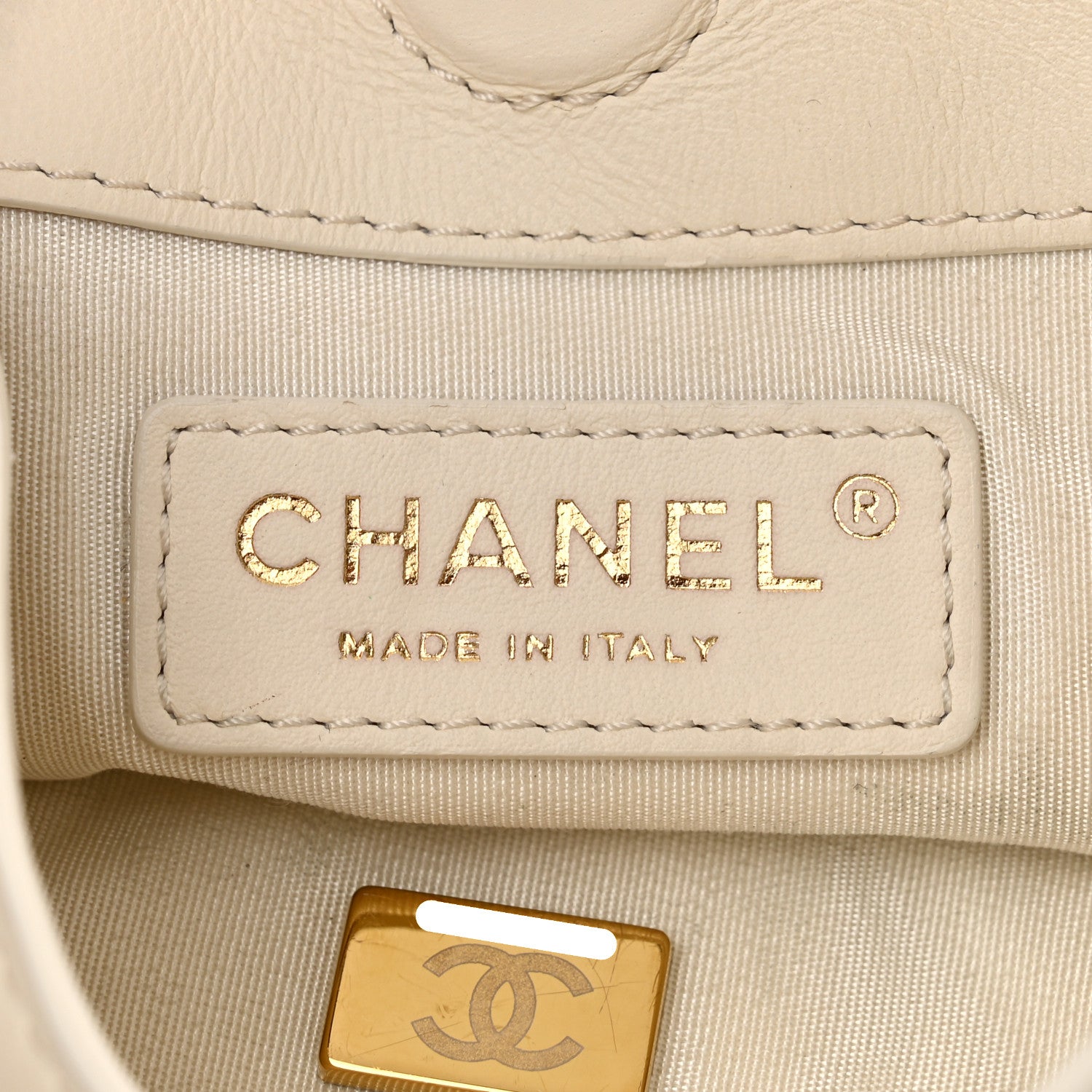 Chanel Calfskin Quilted Fringe Small Shopping Bag White 6 of 11