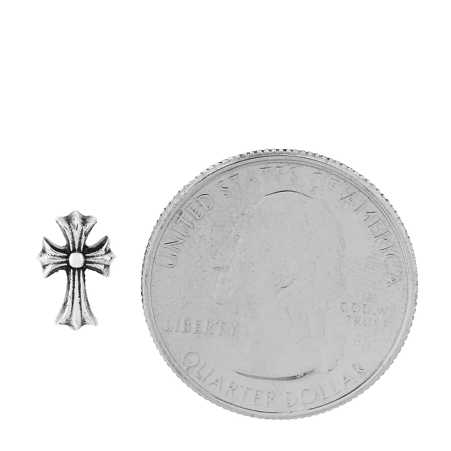Chrome Hearts Sterling Silver Cross Single Earring 2 of 4