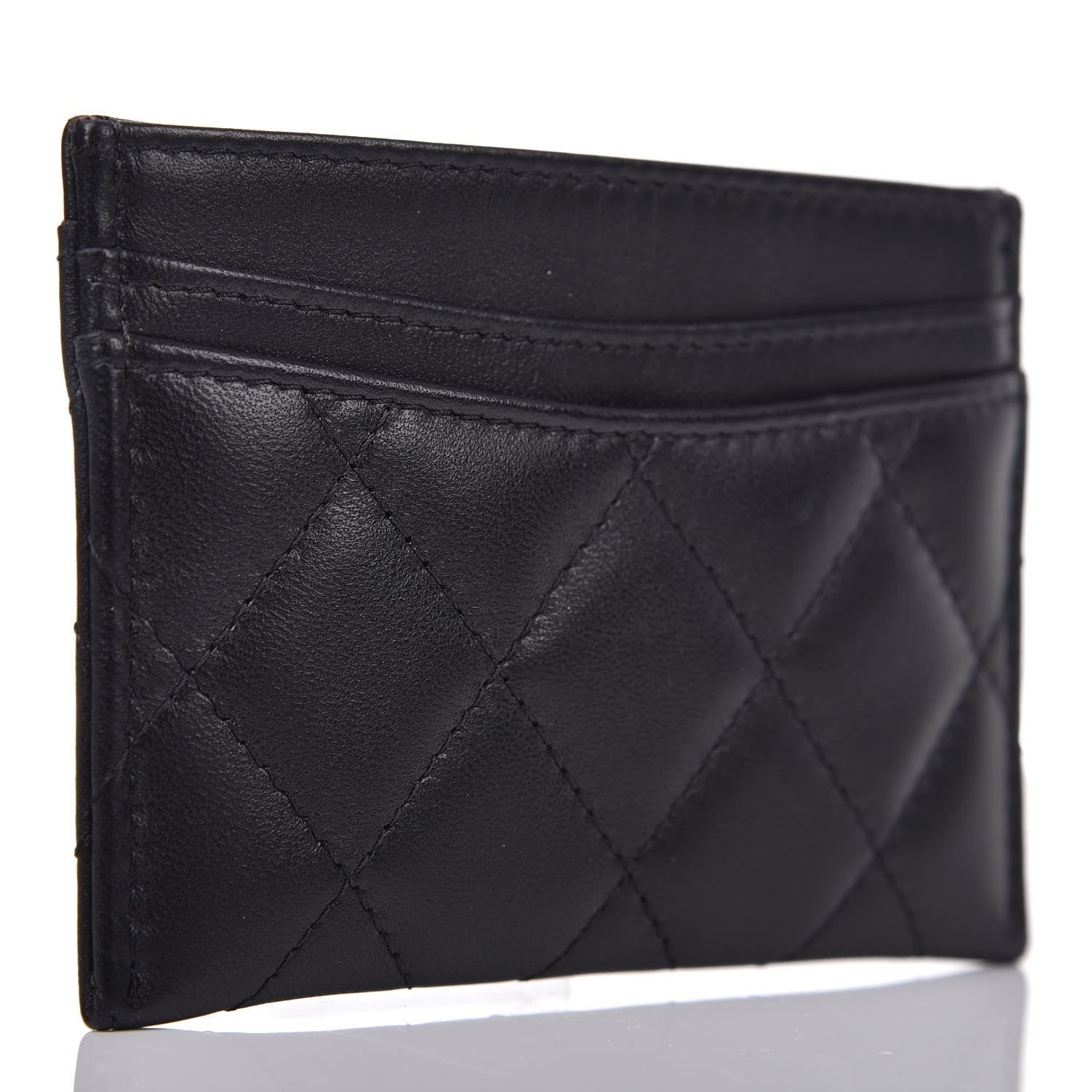 Chanel Lambskin Quilted Card Holder Black 3 of 9