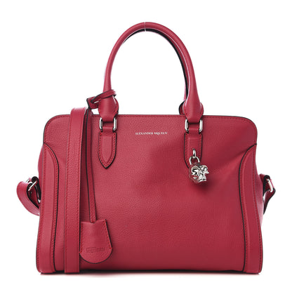 Alexander McQueen Pebbled Calfskin Small Skull Padlock Zip Around Tote Pink 1 of 8