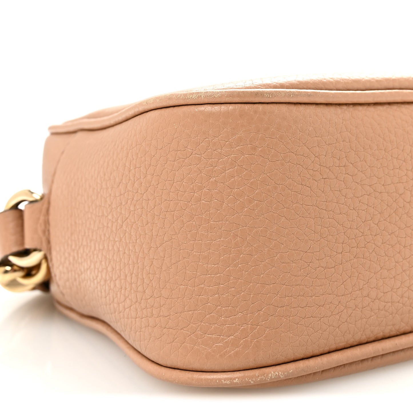 Pebbled Calfskin Small Soho Disco Bag Camelia