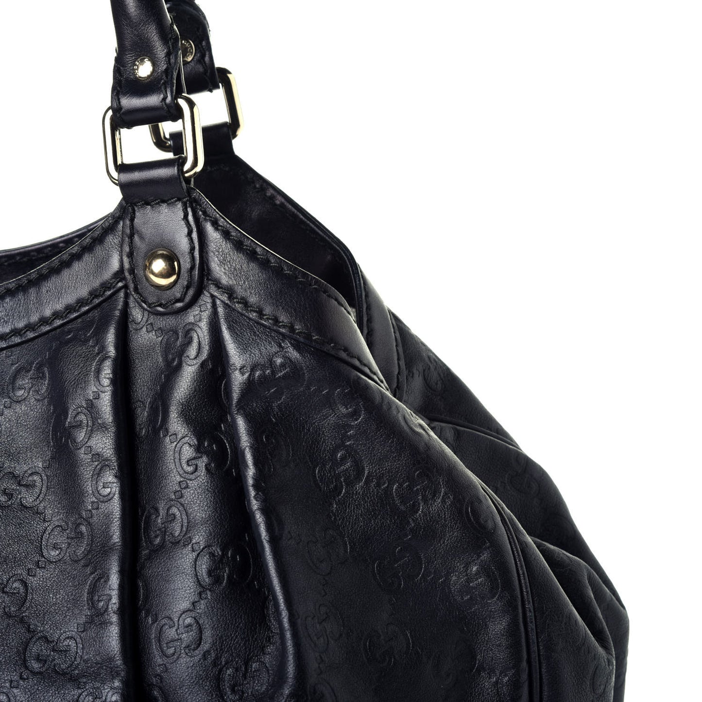 Guccissima Medium Sukey Tote Black