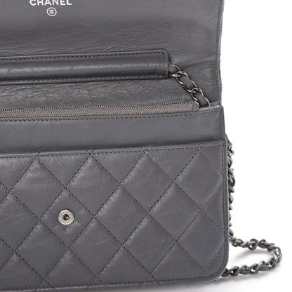 Chanel Aged Calfskin Quilted Reissue Wallet On Chain WOC Grey 13 of 14