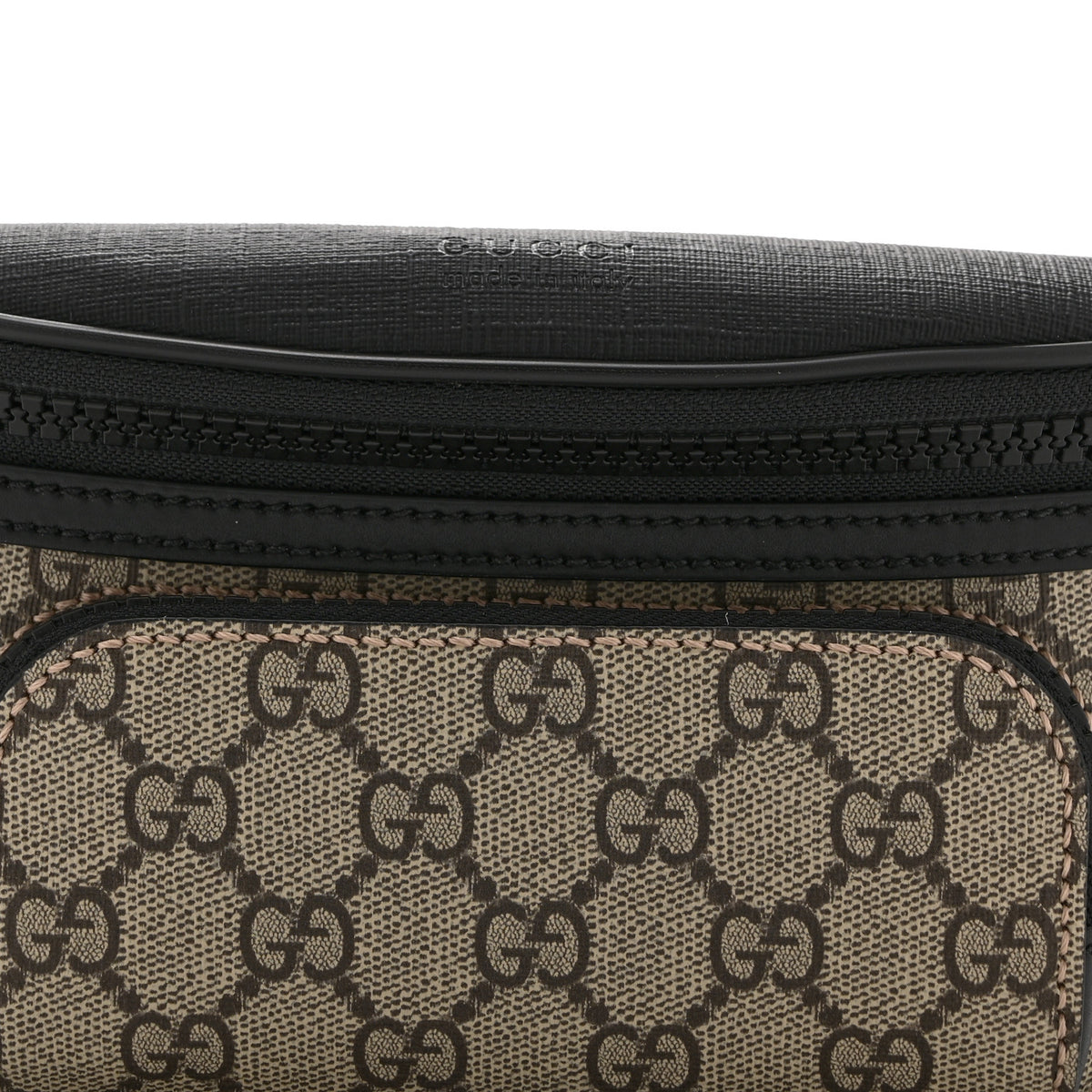 GG Supreme Monogram Belt Bag Black