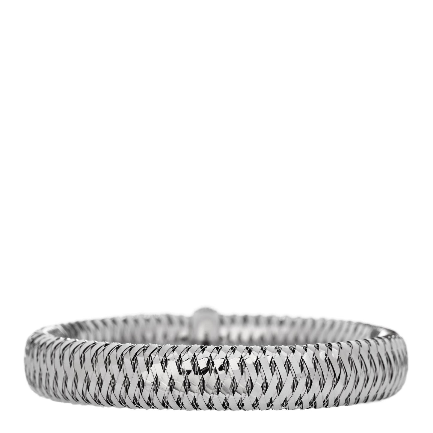 18K White Gold Diamond Medium Primavera Bangle Bracelet