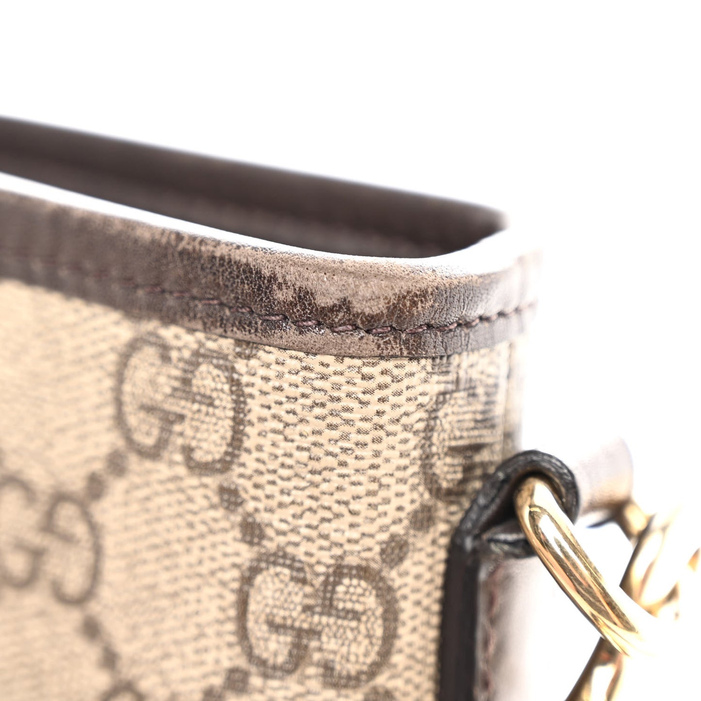 GG Plus Monogram Medium Flat Messenger Bag Dark Brown
