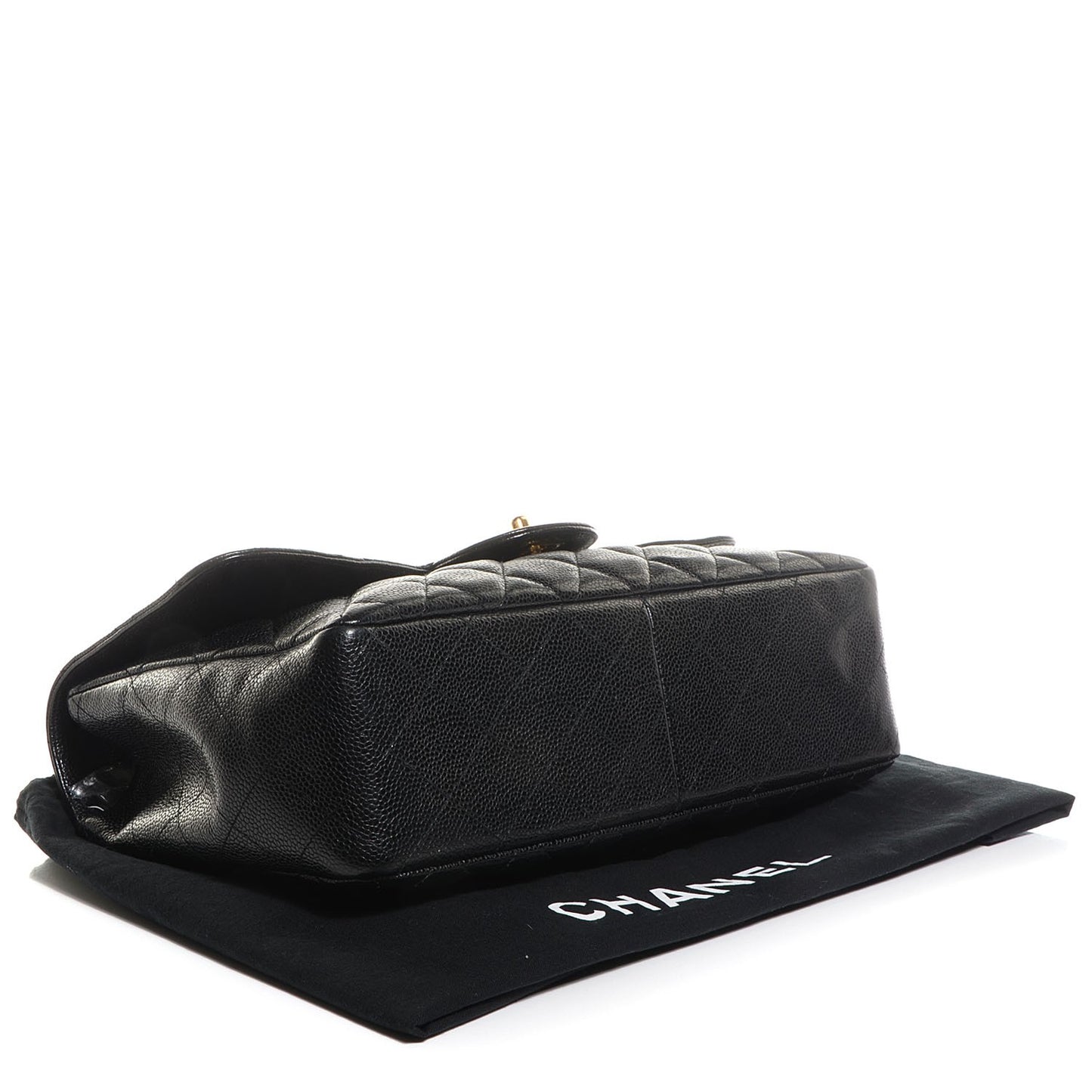 Caviar Quilted Jumbo Single Flap Black