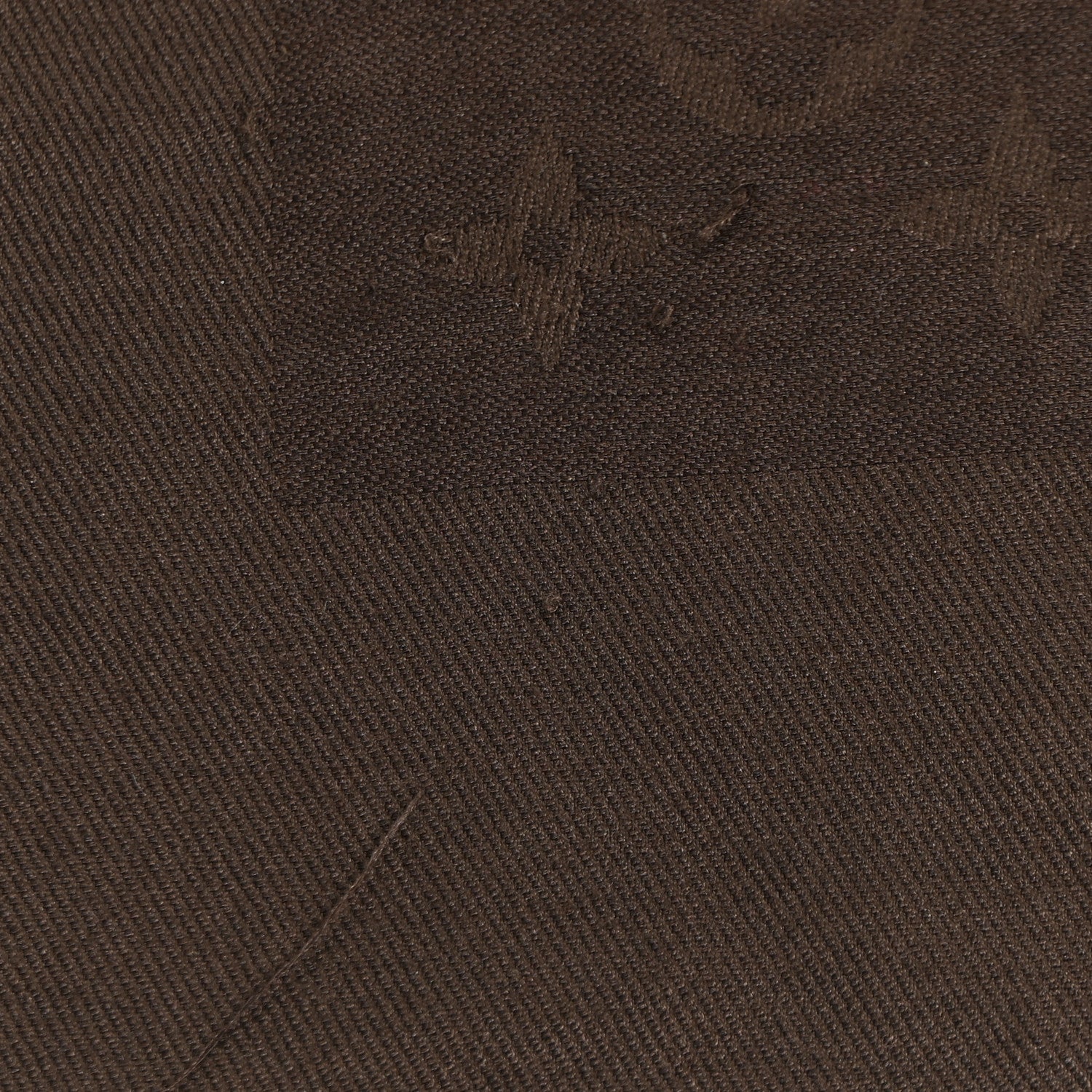 Louis Vuitton Silk Wool Monogram Shawl Brown 5 of 7