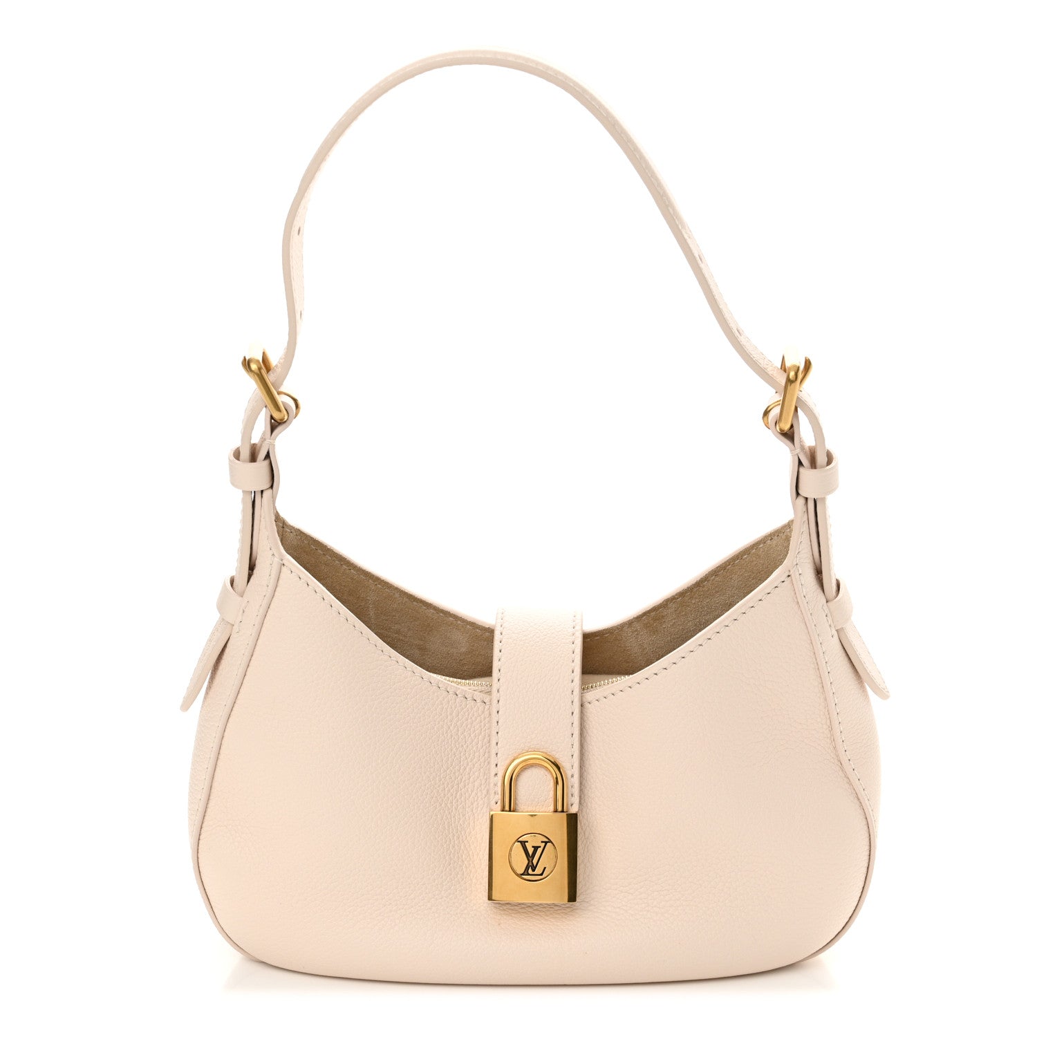Louis Vuitton Grained Calfskin Low Key Shoulder Bag Limestone Gray 1 of 9