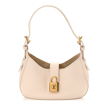 Louis Vuitton Grained Calfskin Low Key Shoulder Bag Limestone Gray 1 of 9