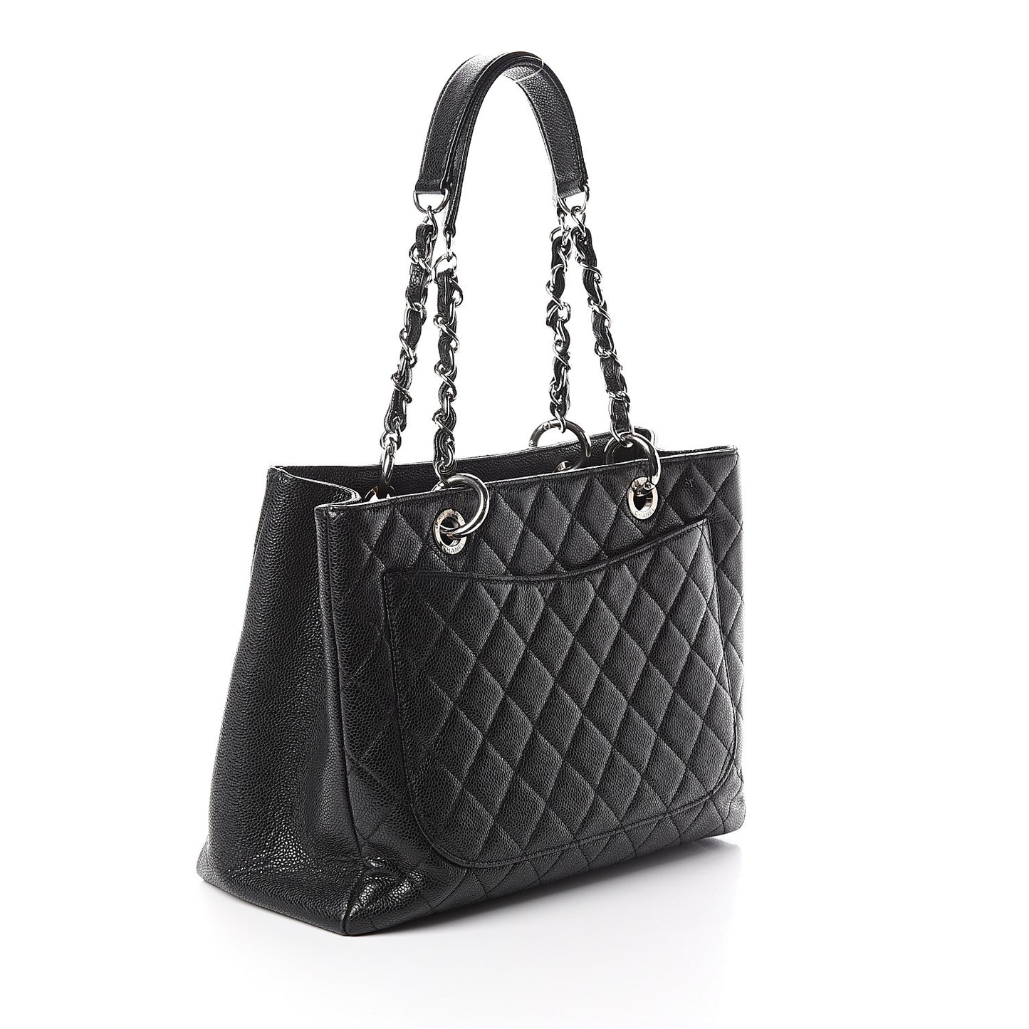 Caviar Quilted Grand Shopping Tote GST Black