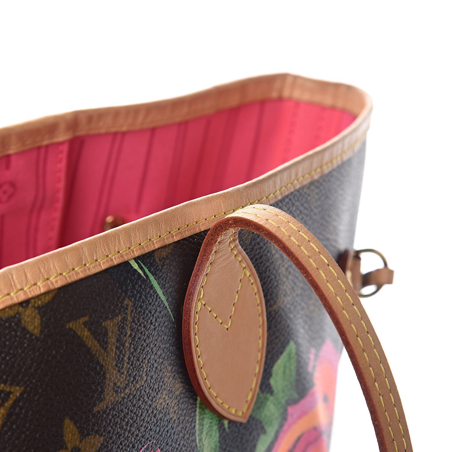 Louis Vuitton Monogram Roses Neverfull MM 11 of 15
