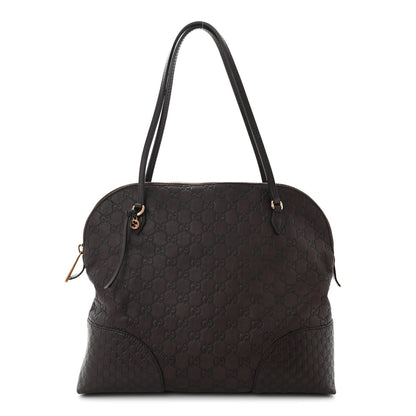 Gucci Guccissima Medium Bree Shoulder Bag Chocolate 1 of 12
