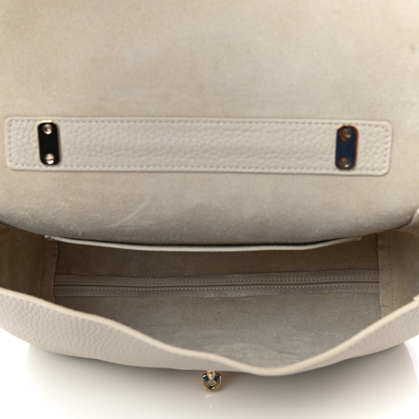 Small Classic Grain Calfskin Medium Lily Flap Grey