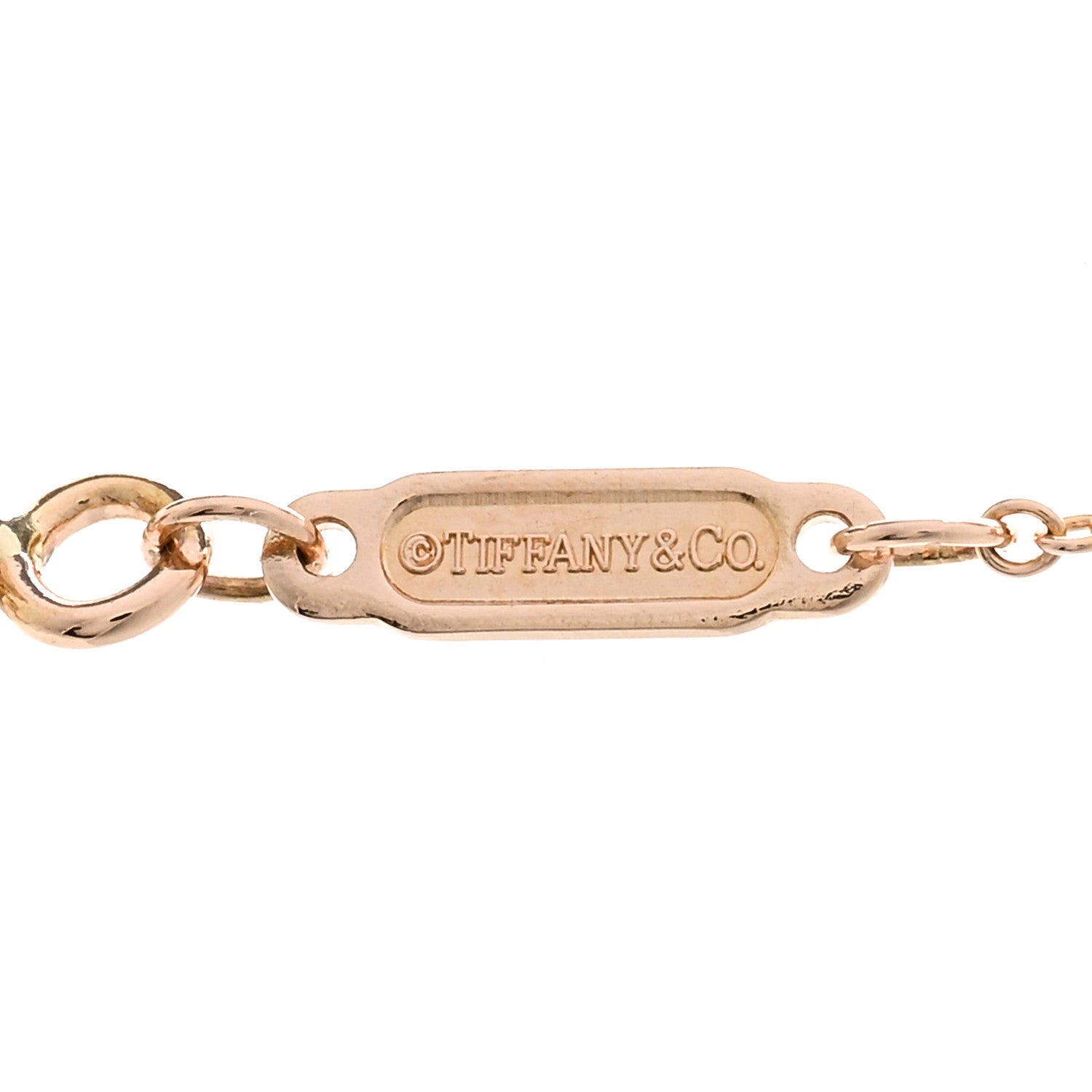 Tiffany 18K Rose Gold Small T Smile Pendant Necklace 4 of 4