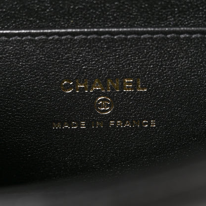 Chanel Lambskin Quilted Tab Mini Flap Black 6 of 12