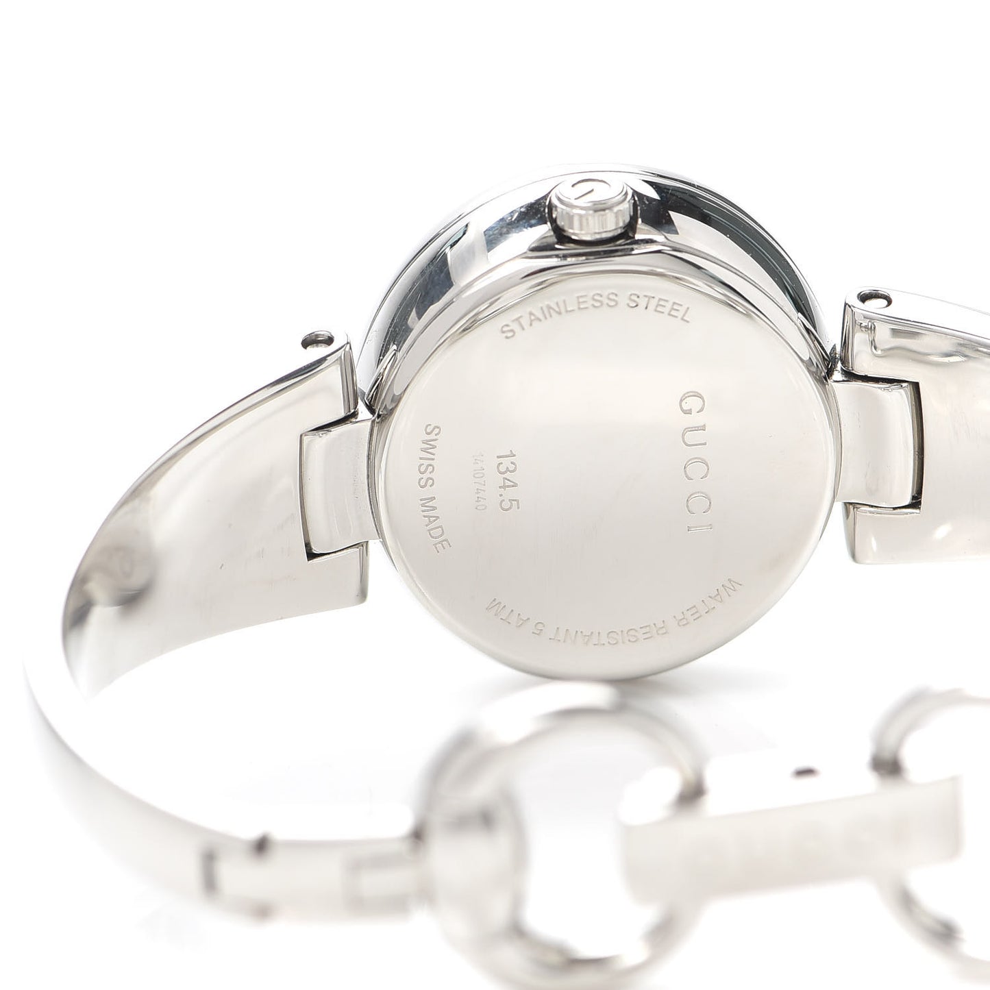 Stainless Steel Diamond Mother of Pearl 27mm Guccissima Quartz Watch