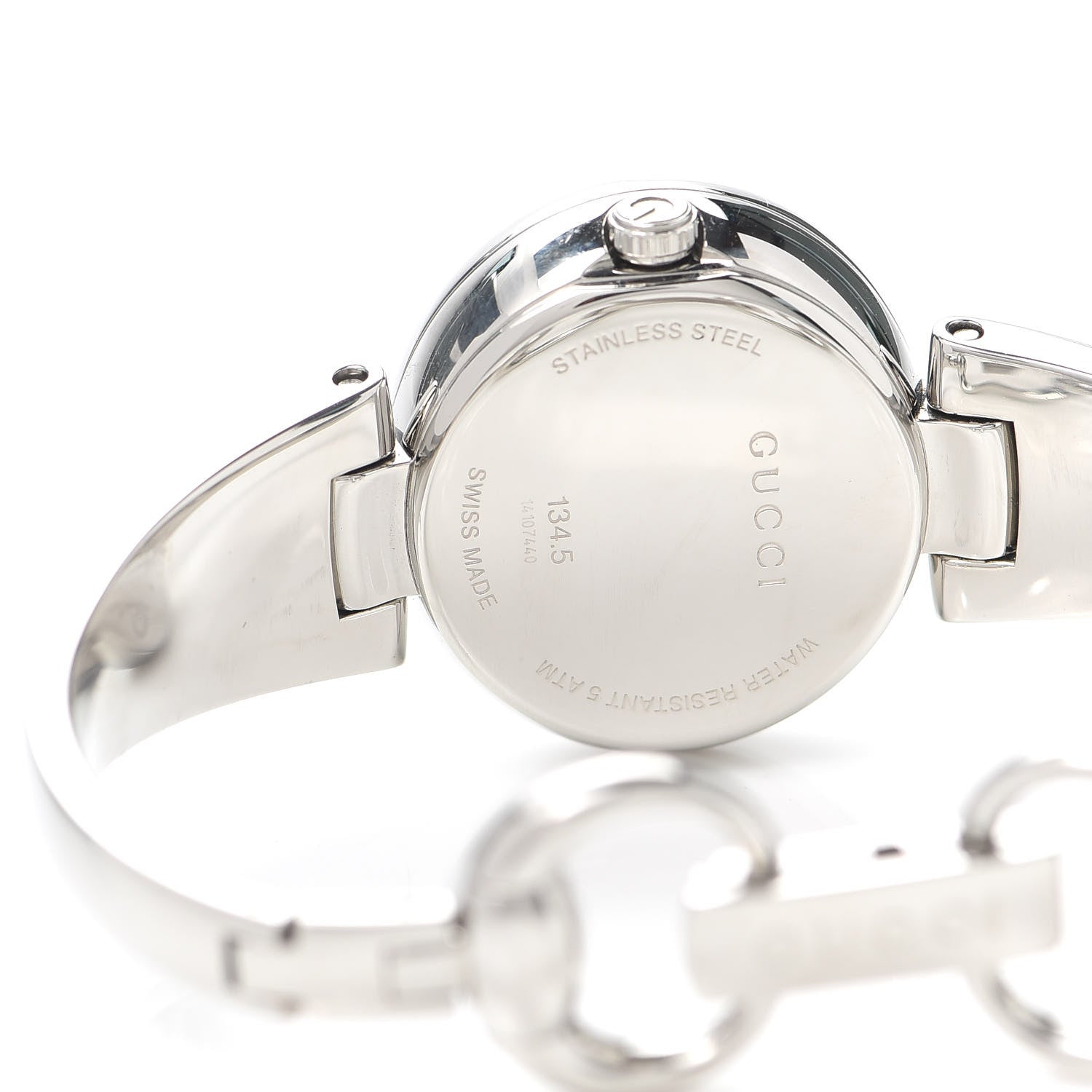 Gucci Stainless Steel Diamond Mother of Pearl 27mm Guccissima Quartz Watch 4 of 5