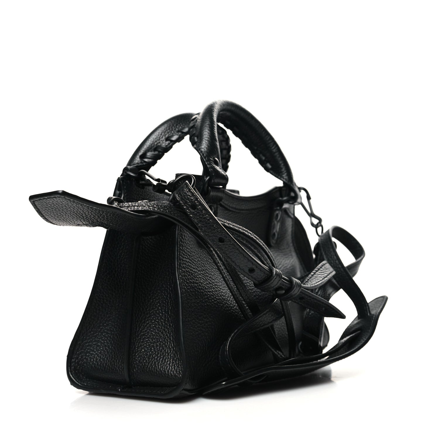 Grained Calfskin Neo Classic Black Hardware Mini City Black