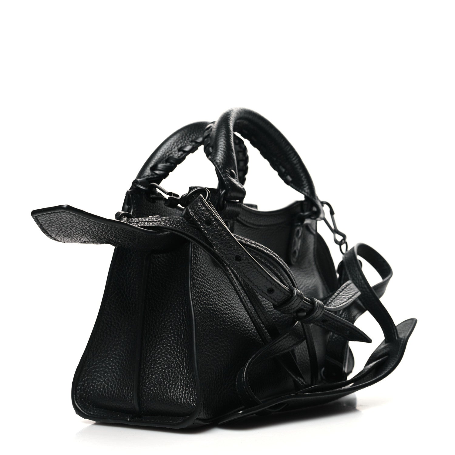 Balenciaga Grained Calfskin Neo Classic Black Hardware Mini City Black 3 of 9