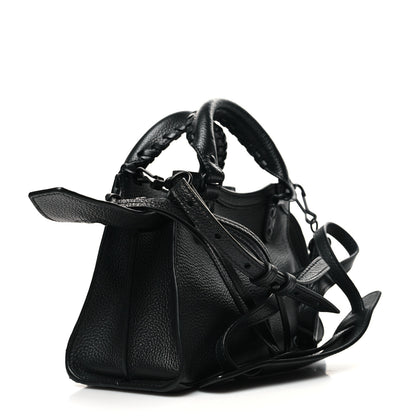 Balenciaga Grained Calfskin Neo Classic Black Hardware Mini City Black 3 of 9