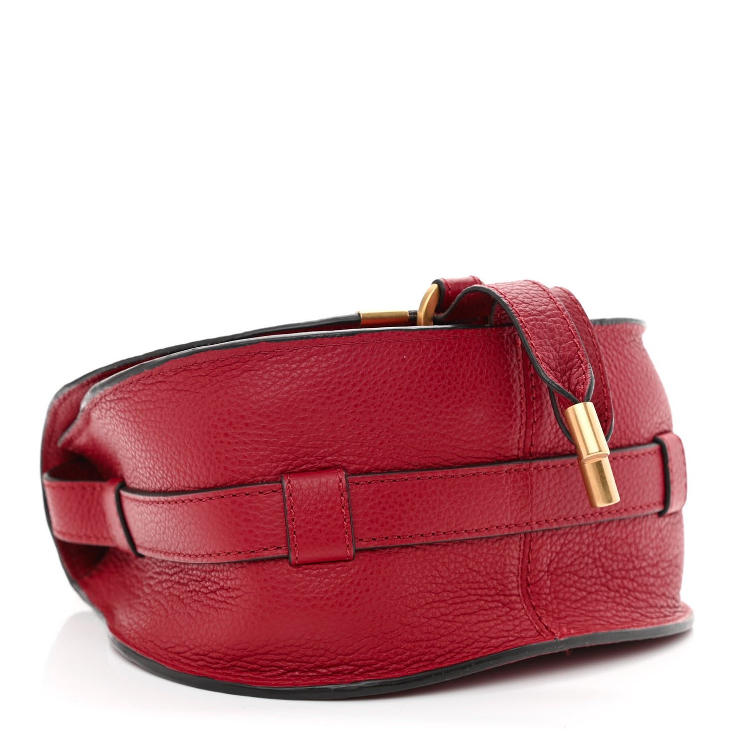 Calfskin Mini Marcie Round Crossbody Bag Red