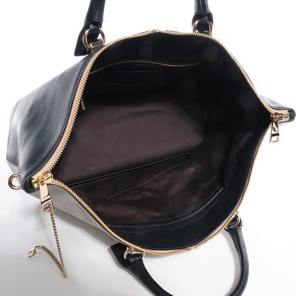 Chloe Smooth Calfskin Large Baylee Tote Marshmallow Grey Black 5 of 9
