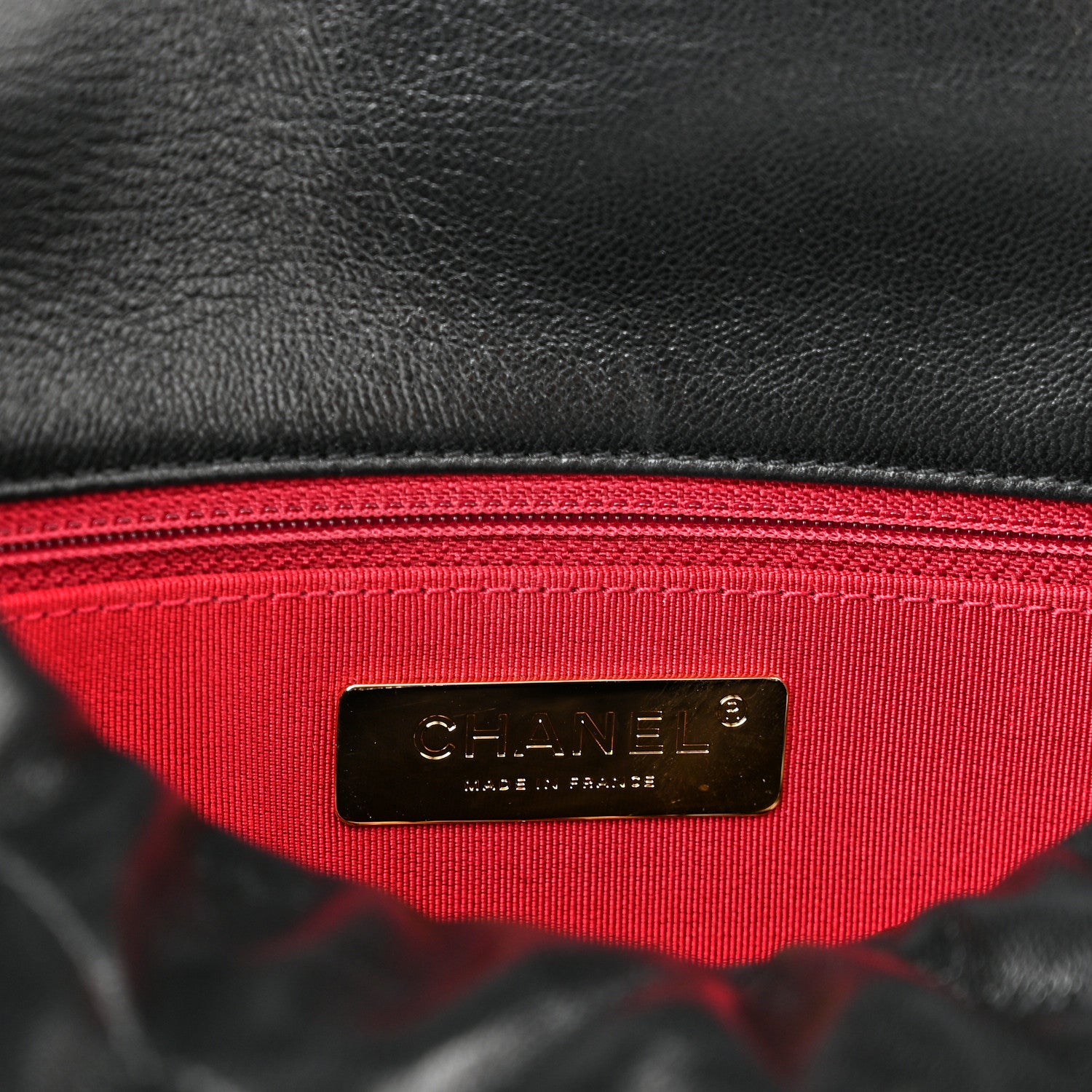 Chanel Goatskin Quilted Large Chanel 19 Flap Black 6 of 10