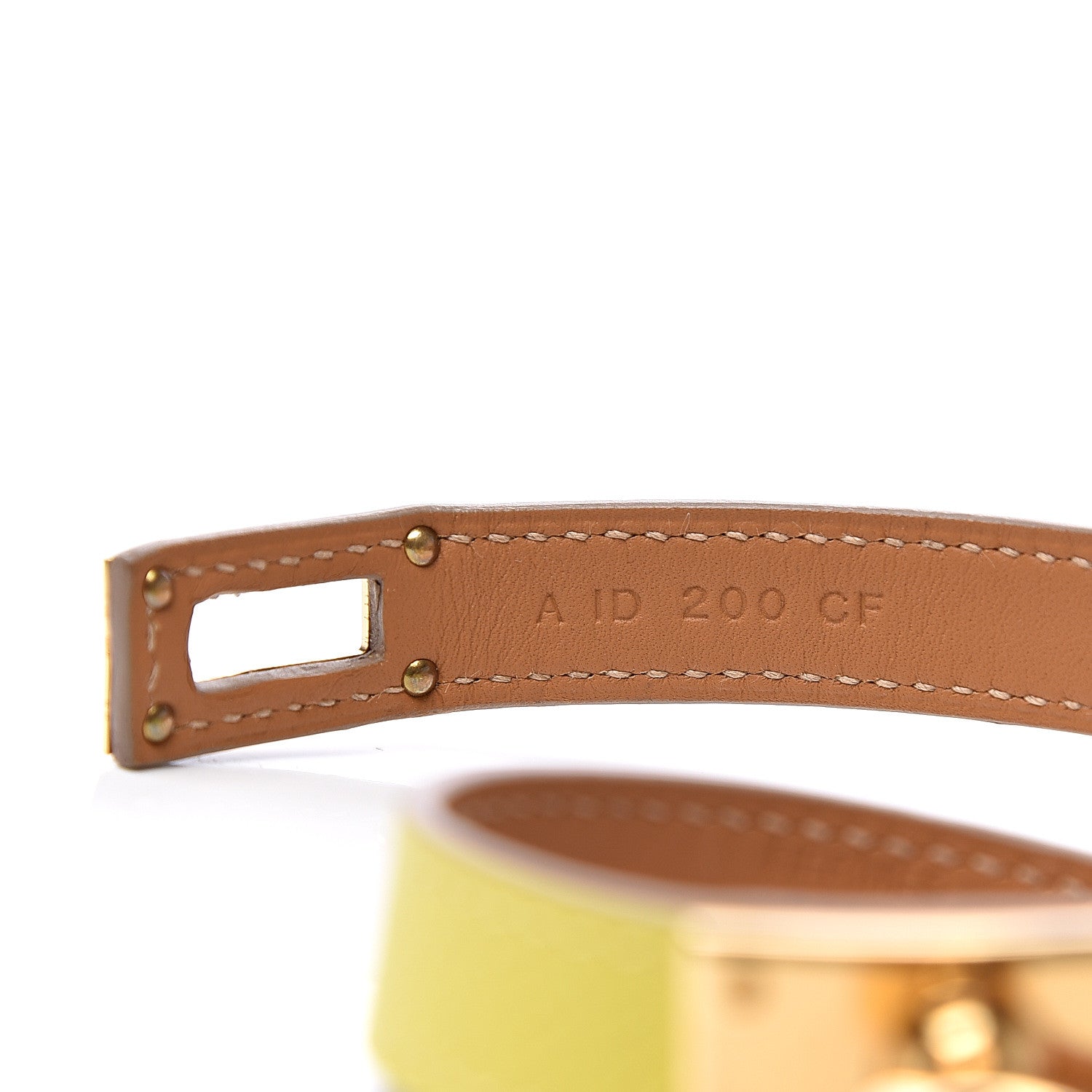 Hermes Epsom Kelly Double Tour Bracelet XS Lime 4 of 5