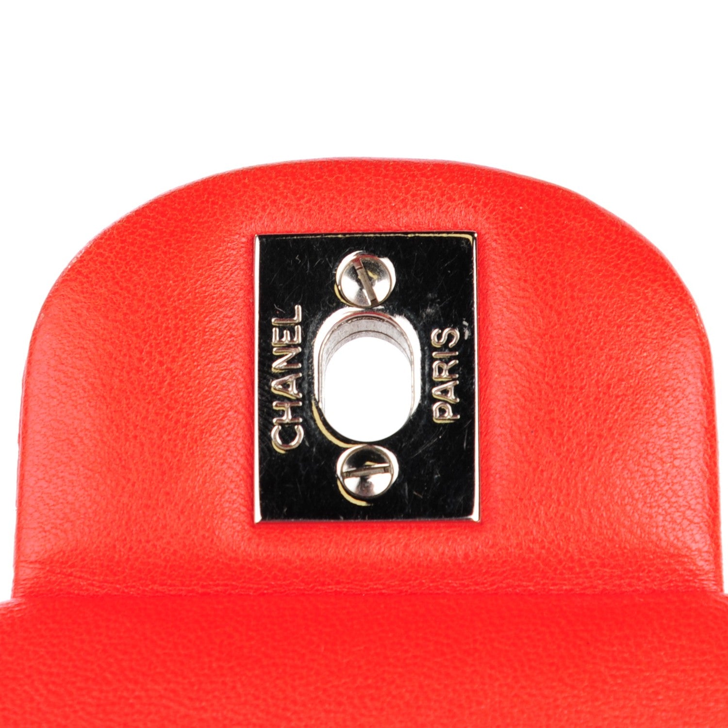 Chanel Lambskin Perforated Medium Double Flap Red 9 of 15